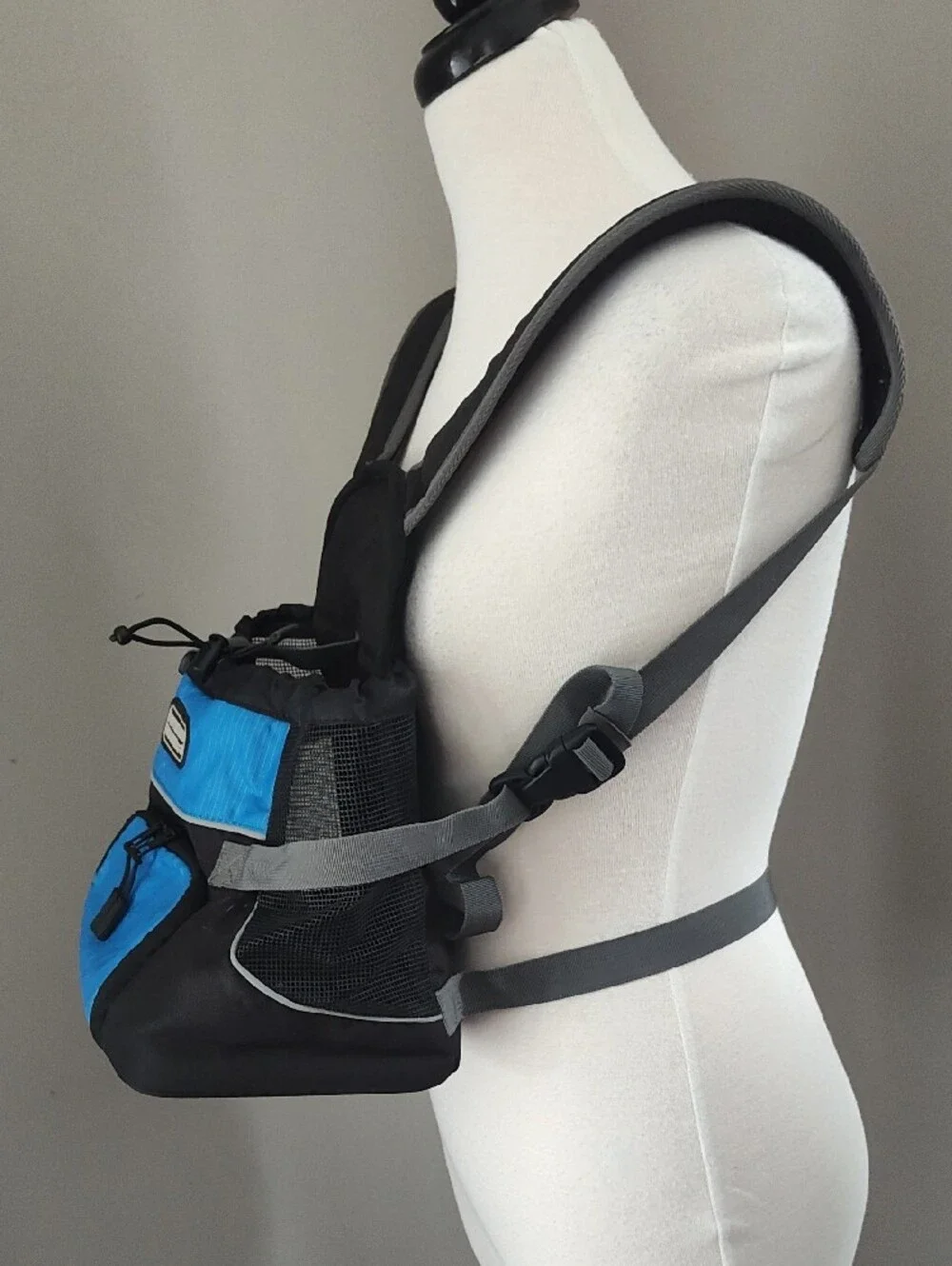 Outward Hound Blue and Black Hands-Free Front/ Back Pet Carrier With Padded Seat